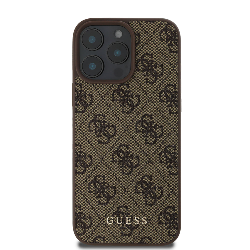Puzdro pre Apple iPhone 16 Pro Max, Guess, 4G Classic, Hnedé