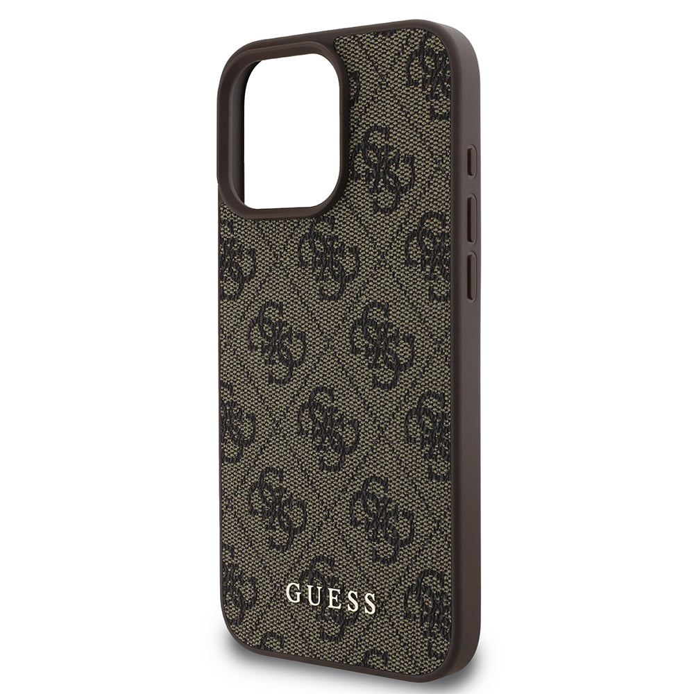 Puzdro pre Apple iPhone 16 Pro Max, Guess, 4G Classic, Hnedé