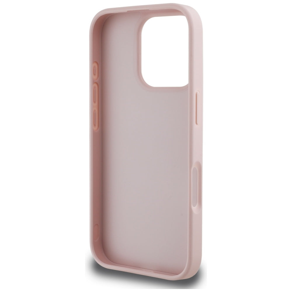 Puzdro pre Apple iPhone 16 Pro Max, Guess, Grained Big 4G Logo Small Classic Logo, Ružové