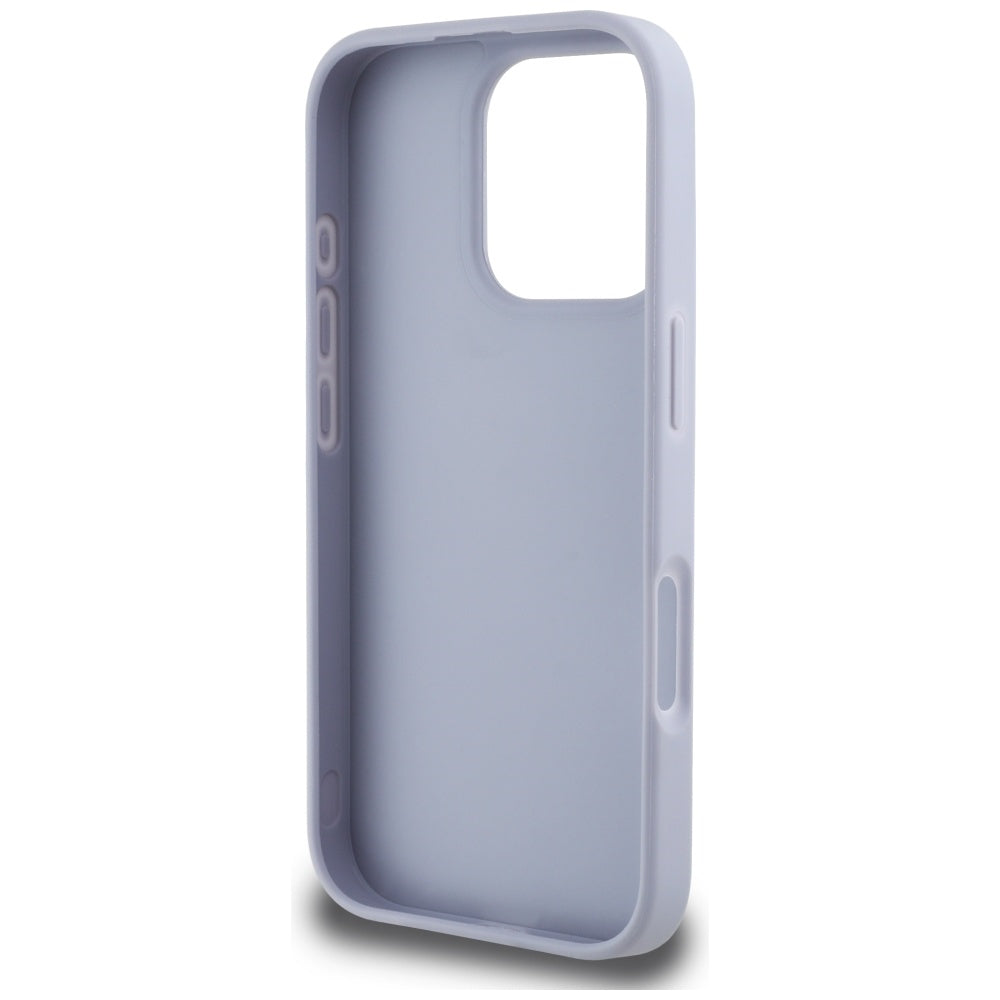 Puzdro pre Apple iPhone 16 Pro Max, Guess, Hot Stamp 4G Pattern Triangle Logo, Svetlofialové.