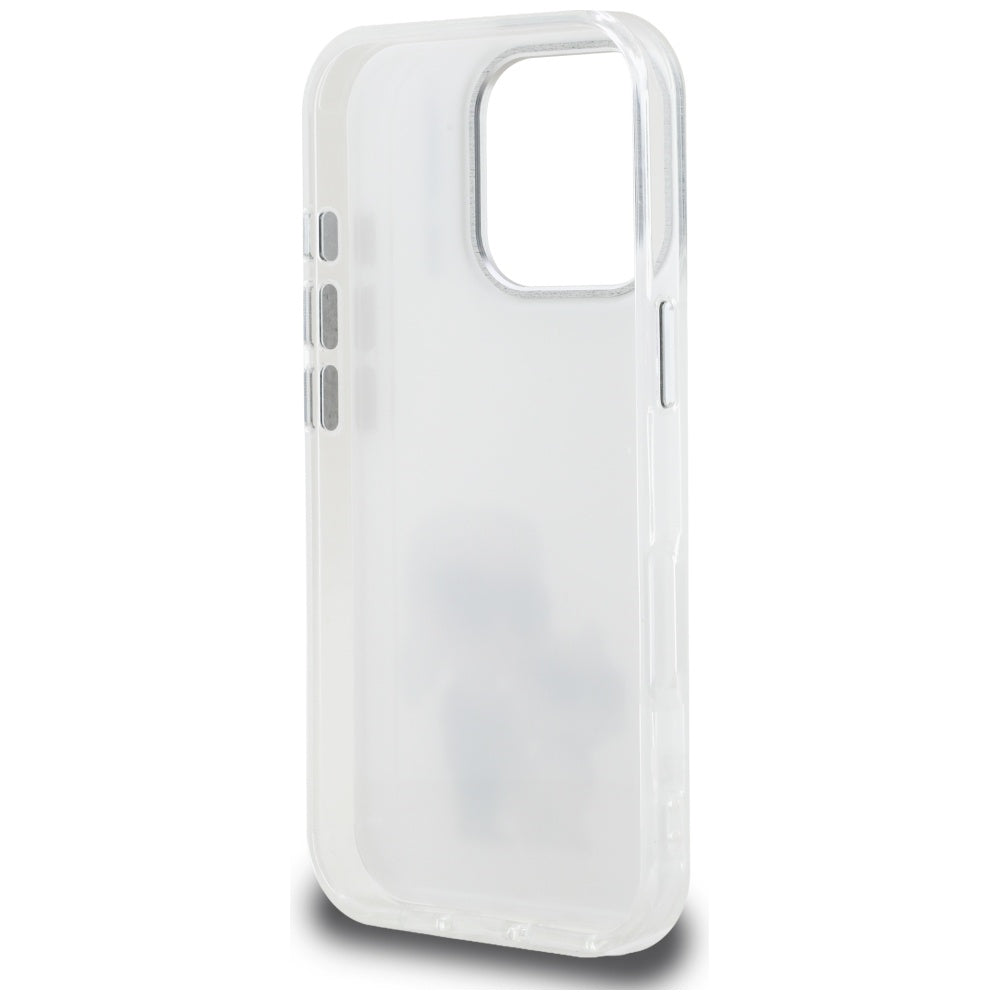 Puzdro pre Apple iPhone 16 Pro Max, Karl Lagerfeld, IML Aquarelle Logo Karl & Choupette, Biela