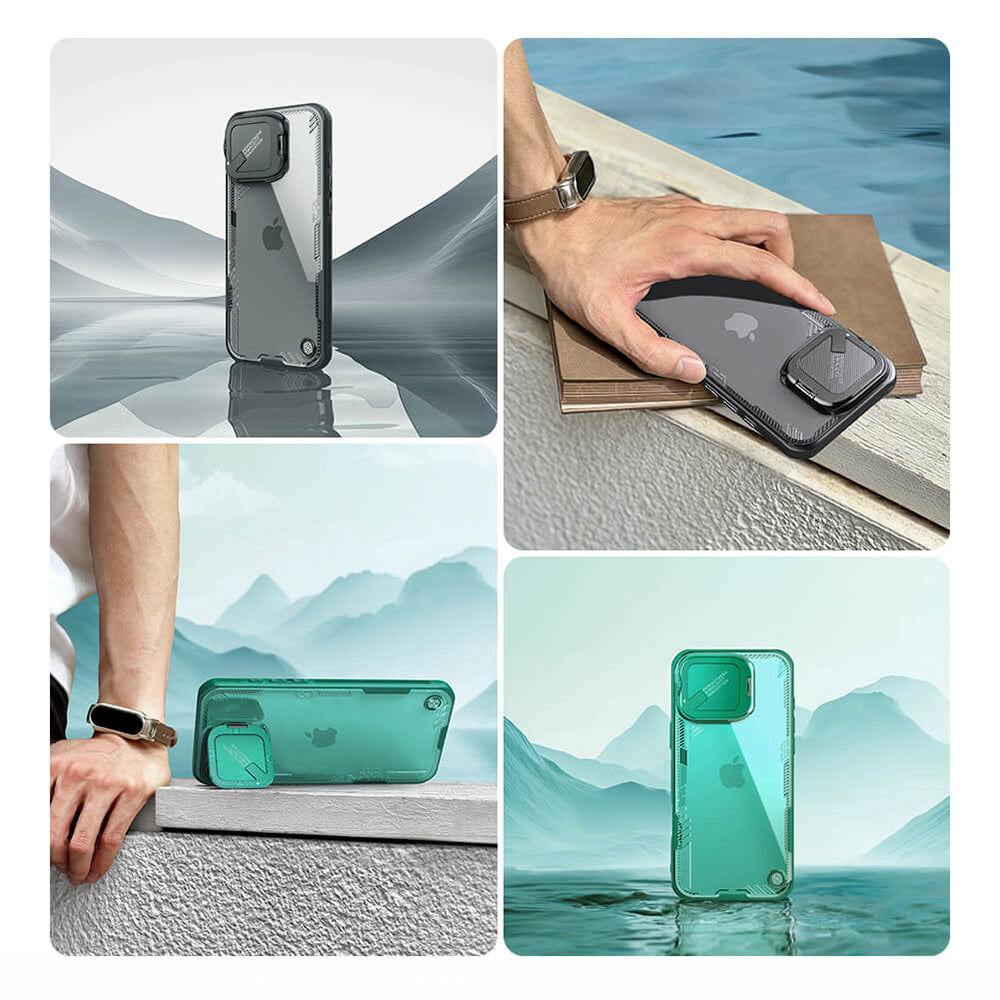 Puzdro pre Apple iPhone 16 Pro Max, Nillkin, Iceblade Prop (bez výrezu na kameru), zelené