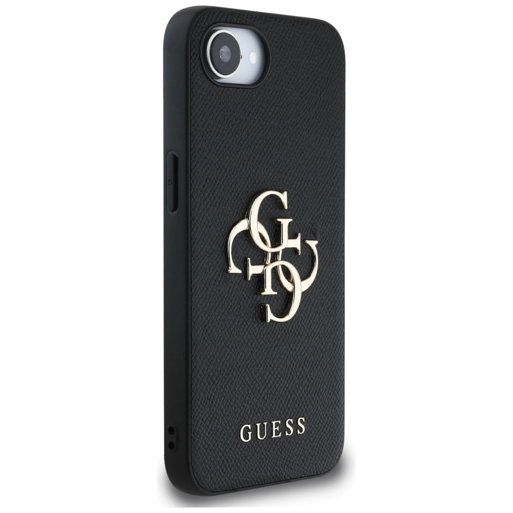 Puzdro pre Apple iPhone 17e / 16e, Guess, 4G Grained Big and Classic Logo, Čierne