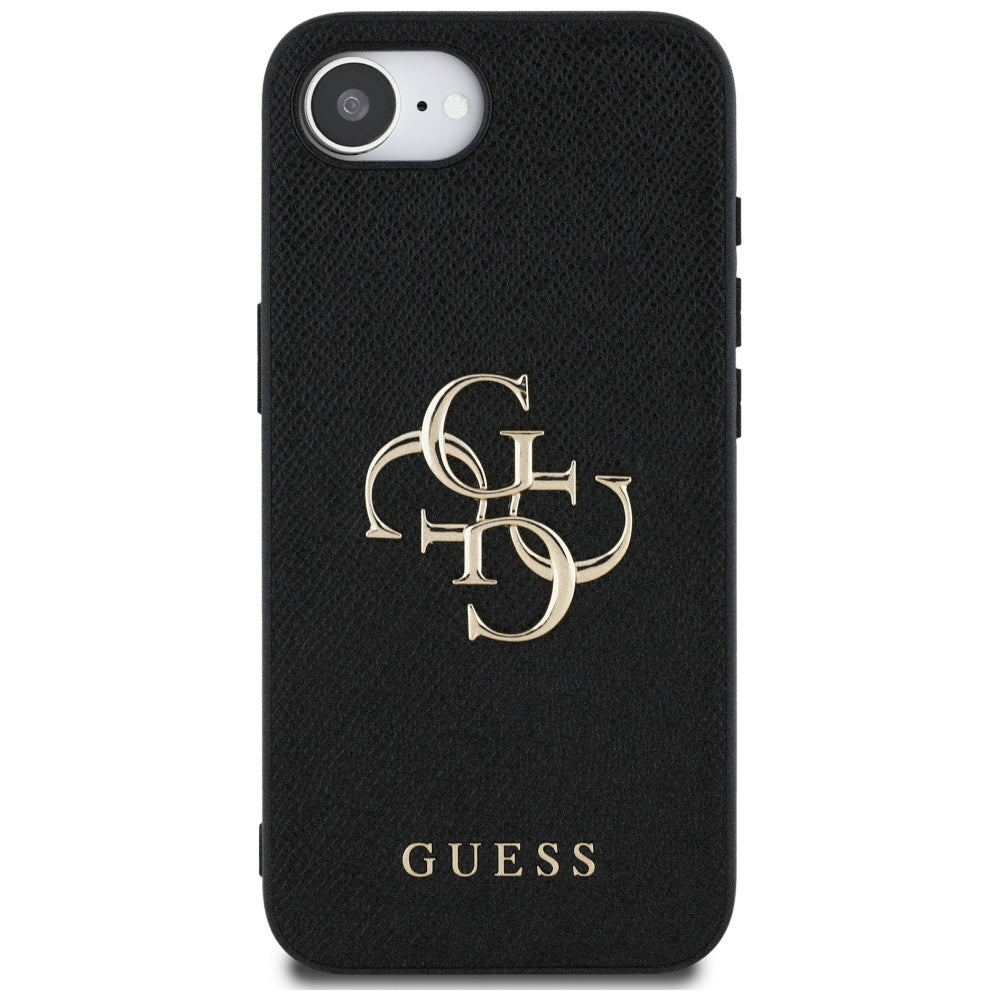 Puzdro pre Apple iPhone 17e / 16e, Guess, 4G Grained Big and Classic Logo, Čierne