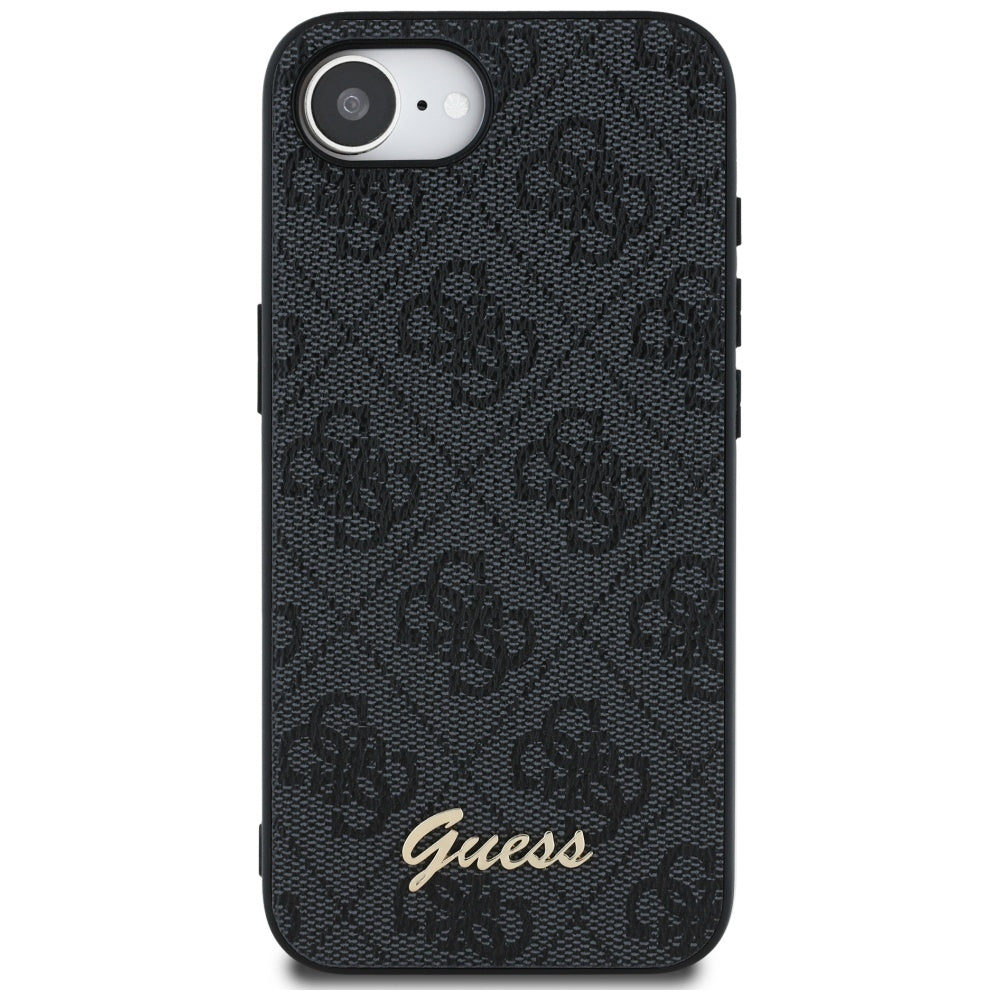 Puzdro pre Apple iPhone 17e / 16e, Guess, 4G Script Logo, Čierne