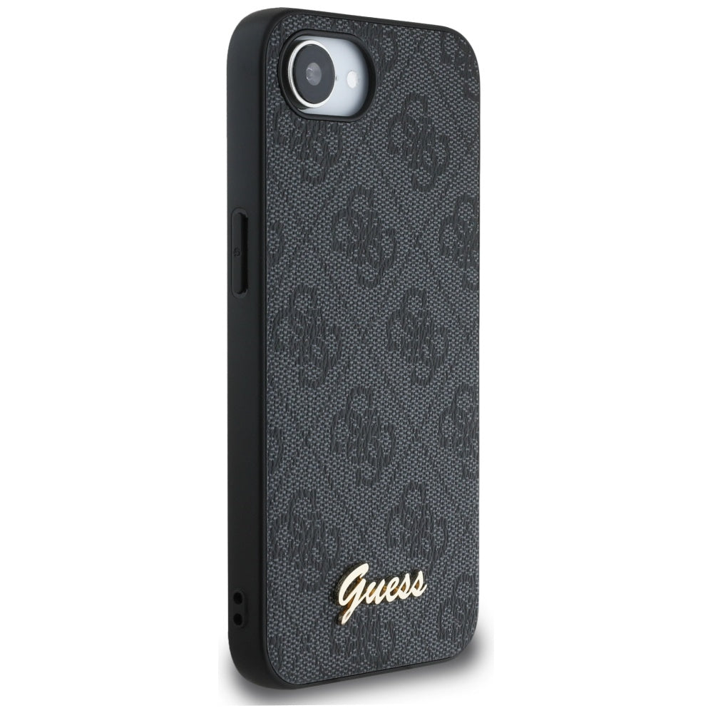 Puzdro pre Apple iPhone 17e / 16e, Guess, 4G Script Logo, Čierne