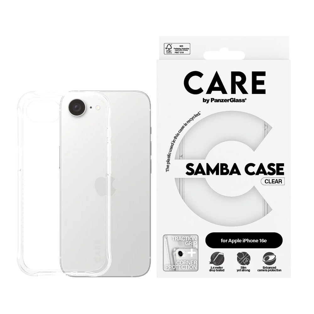 Puzdro pre Apple iPhone 17e / 16e, PanzerGlass, Care Fashionable, Transparentné