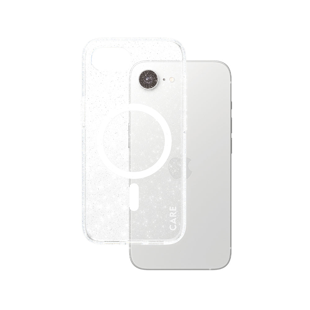 Puzdro pre Apple iPhone 17e / 16e, PanzerGlass, Care Urban Combat Star Lit, Biela Transparentná