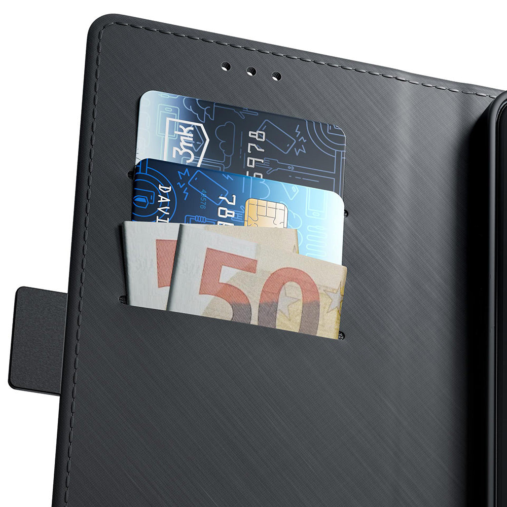 Puzdro pre Apple iPhone 17, 3MK, Wallet, Čierne