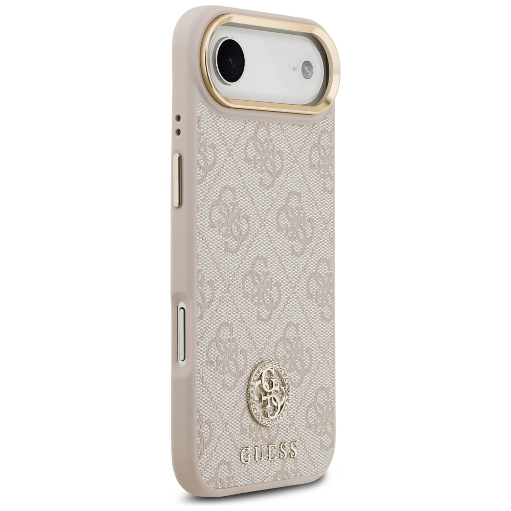 Puzdro pre Apple iPhone 17 Air, Guess, 4G Strass Logo and Big Strap, Ružové