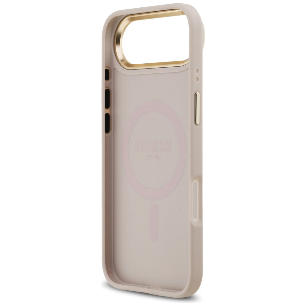 Puzdro pre Apple iPhone 17 Air, Guess, 4G Strass Logo and Big Strap, Ružové