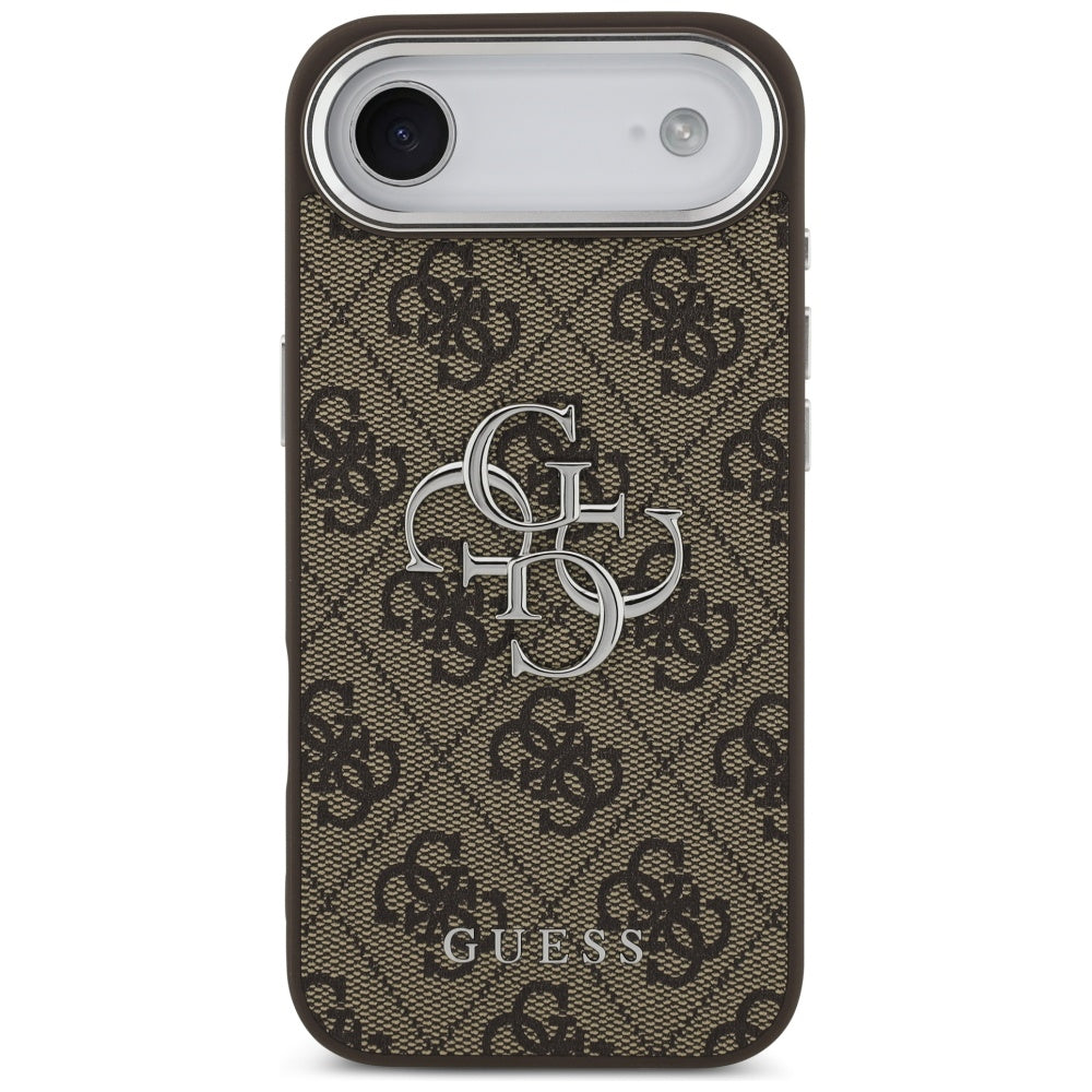 Puzdro pre Apple iPhone 17 Air, Guess, Big 4G Logo Classic, Hnedo Strieborné