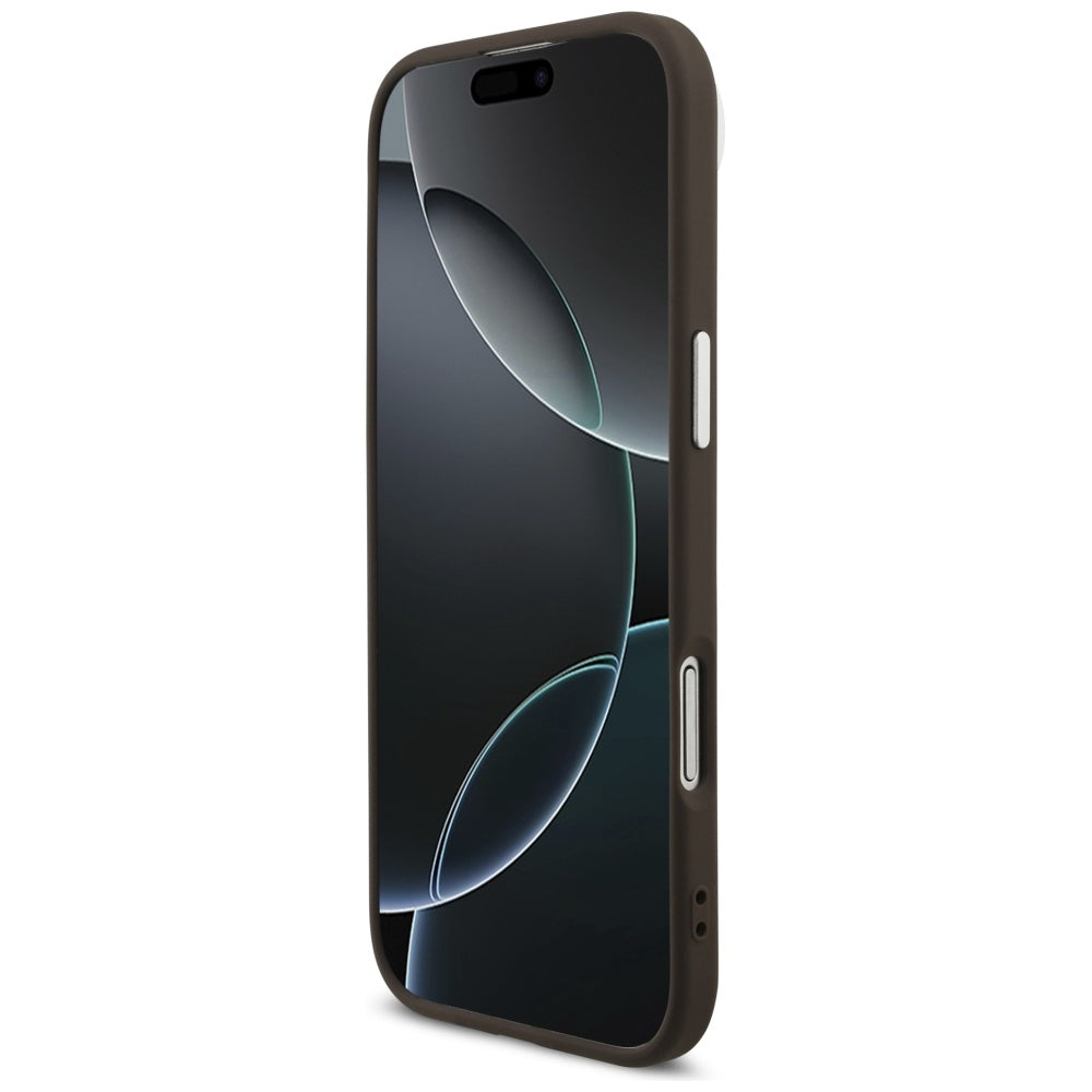 Puzdro pre Apple iPhone 17 Air, Guess, Big 4G Logo Classic, Hnedo Strieborné
