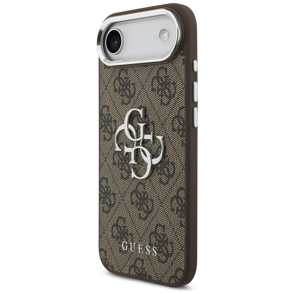 Puzdro pre Apple iPhone 17 Air, Guess, Big 4G Logo Classic, Hnedo Strieborné