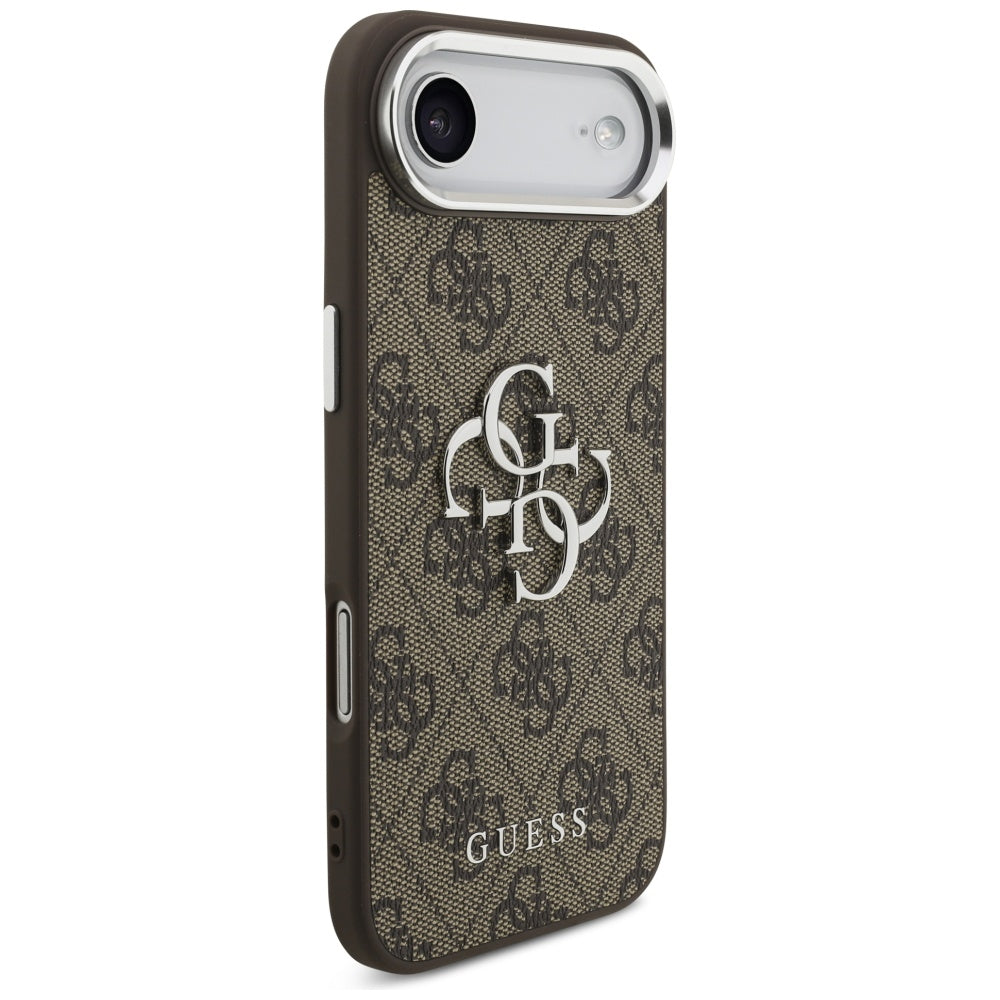 Puzdro pre Apple iPhone 17 Air, Guess, Big 4G Logo Classic, Hnedo Strieborné