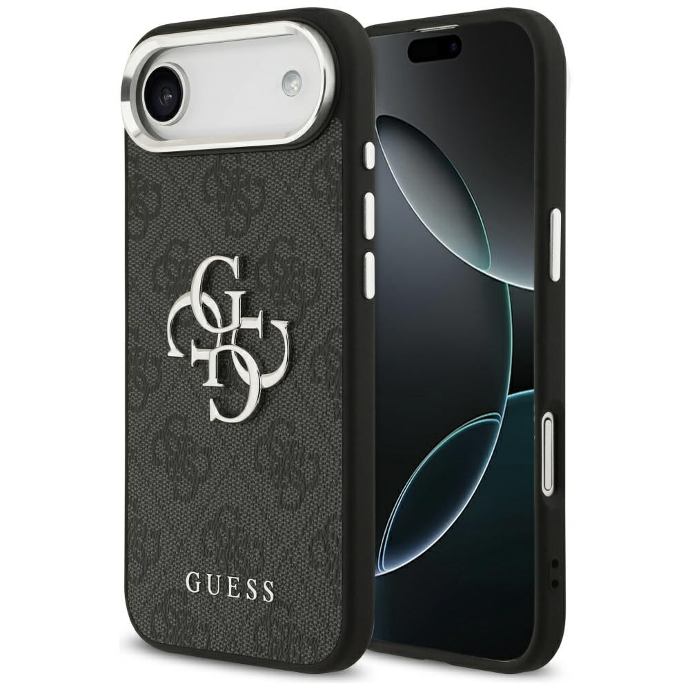 Puzdro pre Apple iPhone 17 Air, Guess, Big 4G Logo Classic, Čierno Strieborné