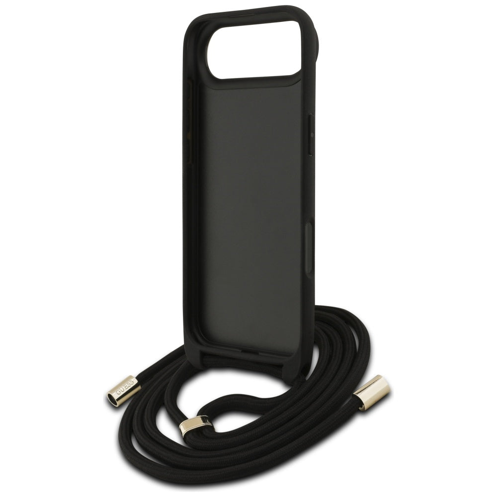 Puzdro pre Apple iPhone 17 Air, Guess, Crossbody Cord 4G Big Log, Hnedá