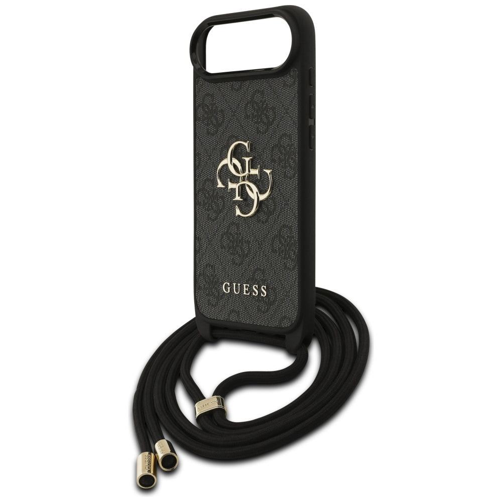 Puzdro pre Apple iPhone 17 Air, Guess, Crossbody Cord 4G Big Log, Čierne