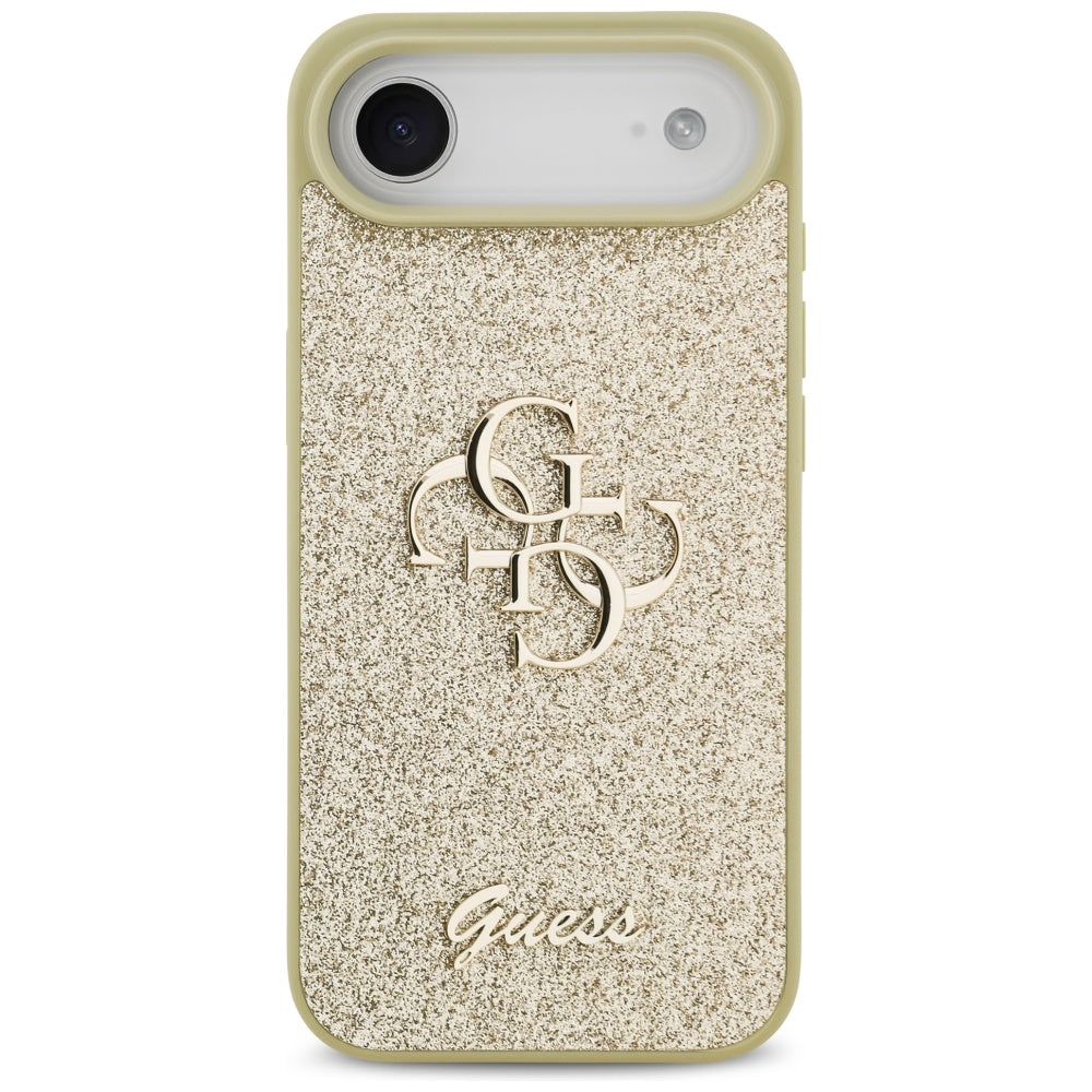 Puzdro pre Apple iPhone 17 Air, Guess, Fixed Glitter Big 4G, Zlaté