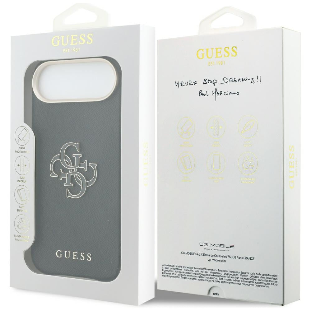 Puzdro pre Apple iPhone 17 Air, Guess, Resin Logo, Čierne