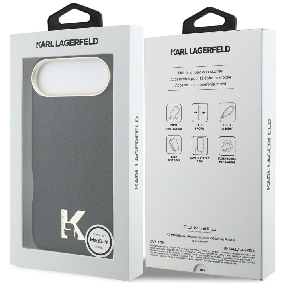 Puzdro pre Apple iPhone 17 Air, Karl Lagerfeld, Karl Head Logo, Čierne