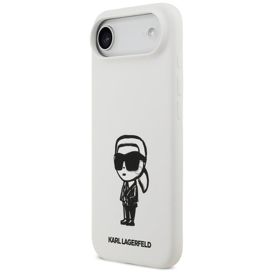Puzdro pre Apple iPhone 17 Air, Karl Lagerfeld, Sketch and Logo Karl, Biela