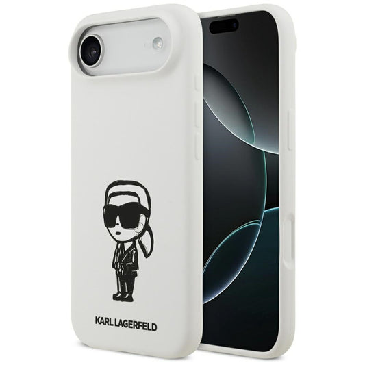 Puzdro pre Apple iPhone 17 Air, Karl Lagerfeld, Sketch and Logo Karl, Biela