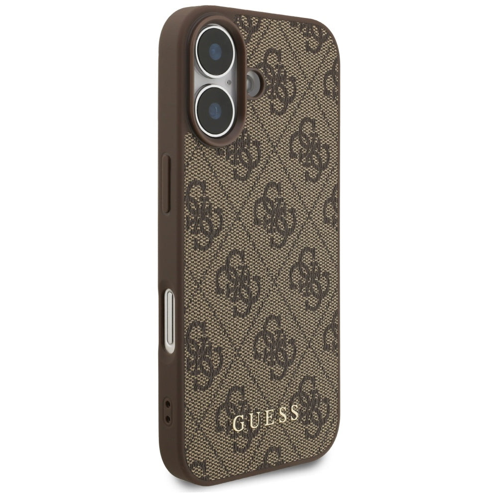 Puzdro pre Apple iPhone 17, Guess, 4G Classic, Hnedé