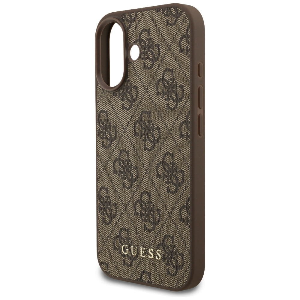 Puzdro pre Apple iPhone 17, Guess, 4G Classic, Hnedé