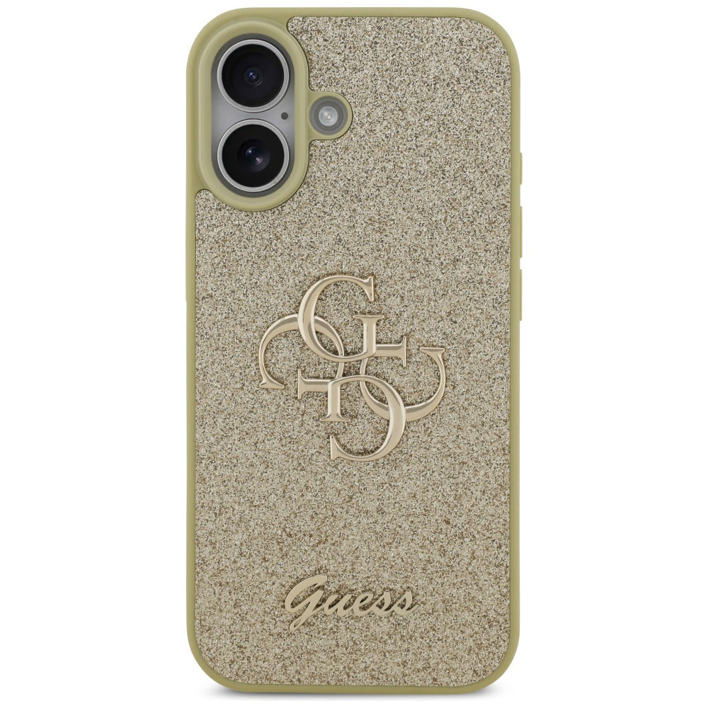Puzdro pre Apple iPhone 17, Guess, Fixed Glitter Big 4G, Zlaté