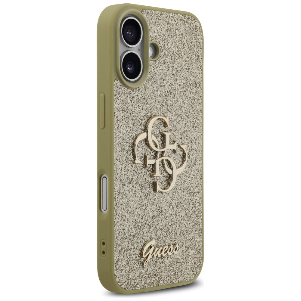 Puzdro pre Apple iPhone 17, Guess, Fixed Glitter Big 4G, Zlaté