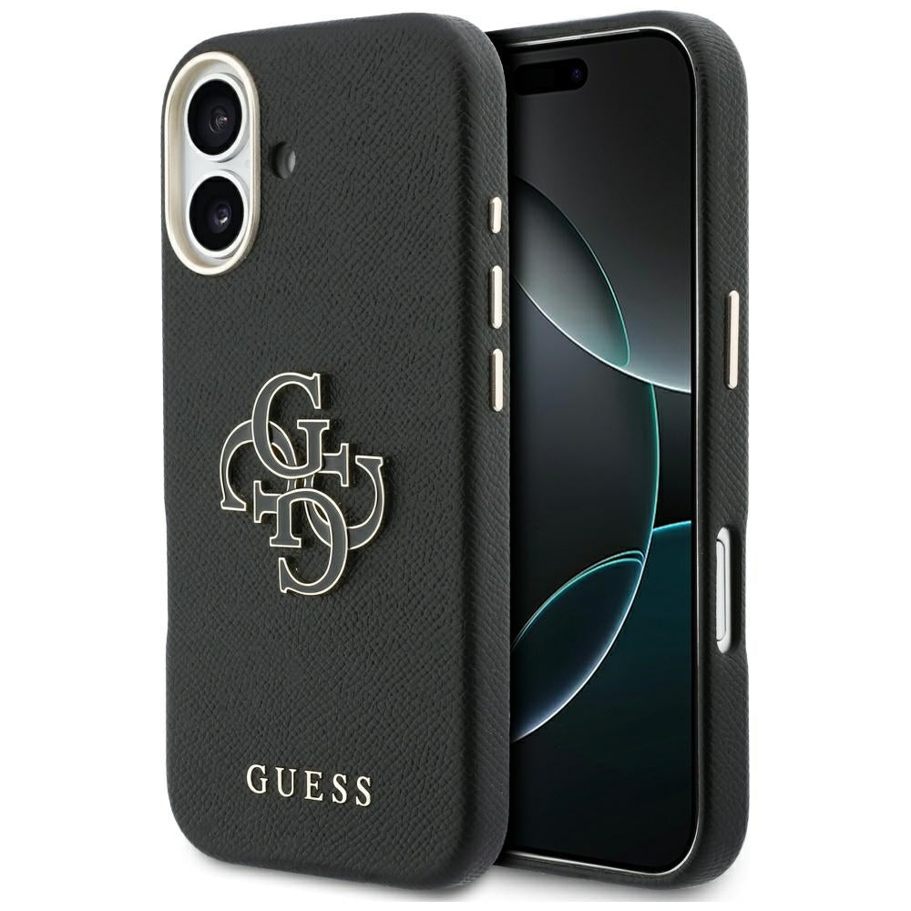 Puzdro pre Apple iPhone 17, Guess, Resin Logo, Čierne