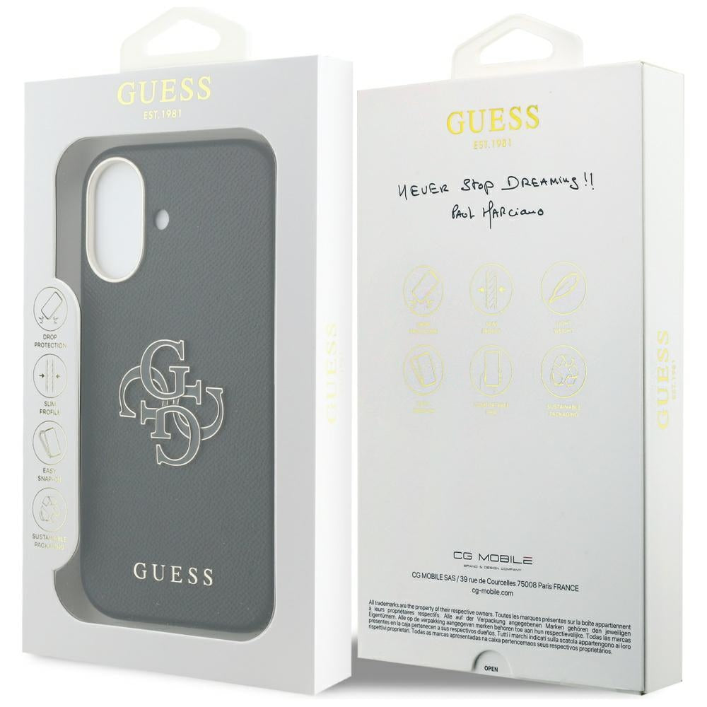 Puzdro pre Apple iPhone 17, Guess, Resin Logo, Čierne
