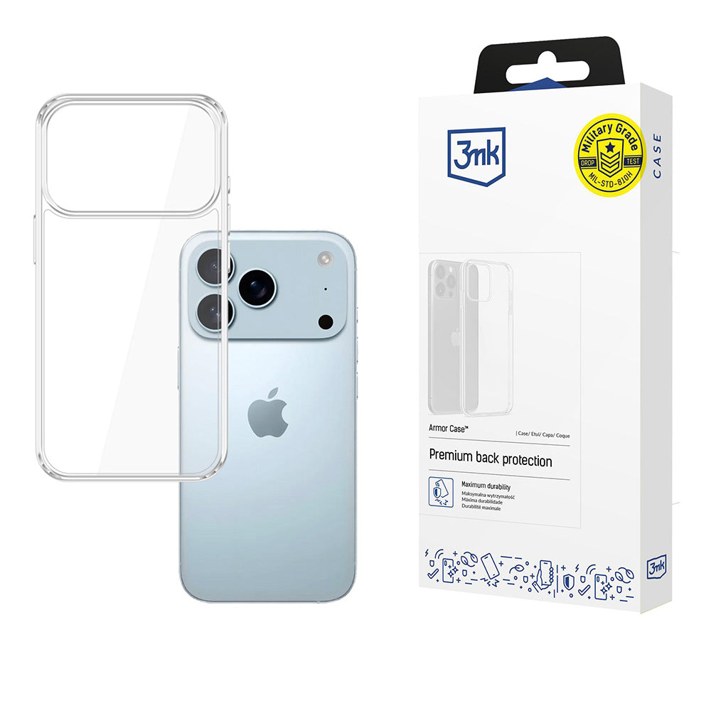 Puzdro pre Apple iPhone 17 Pro, 3MK, Armor, Transparenté