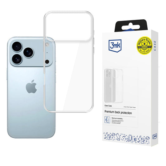 Case for Apple iPhone 17 Pro, 3MK, Clear, Transparent