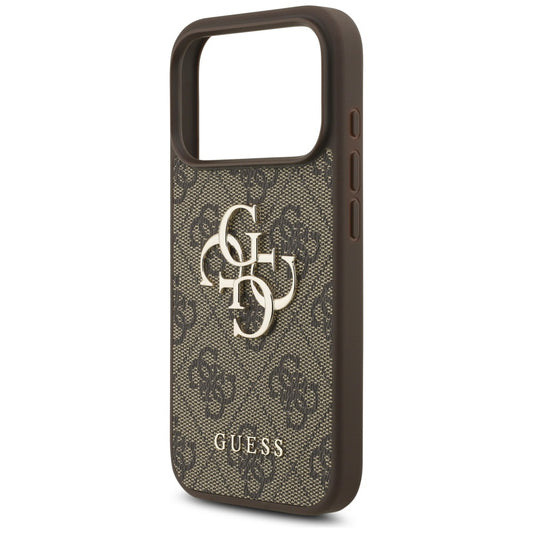 Puzdro pre Apple iPhone 17 Pro, Guess, 4G Big Logo, Hnedá