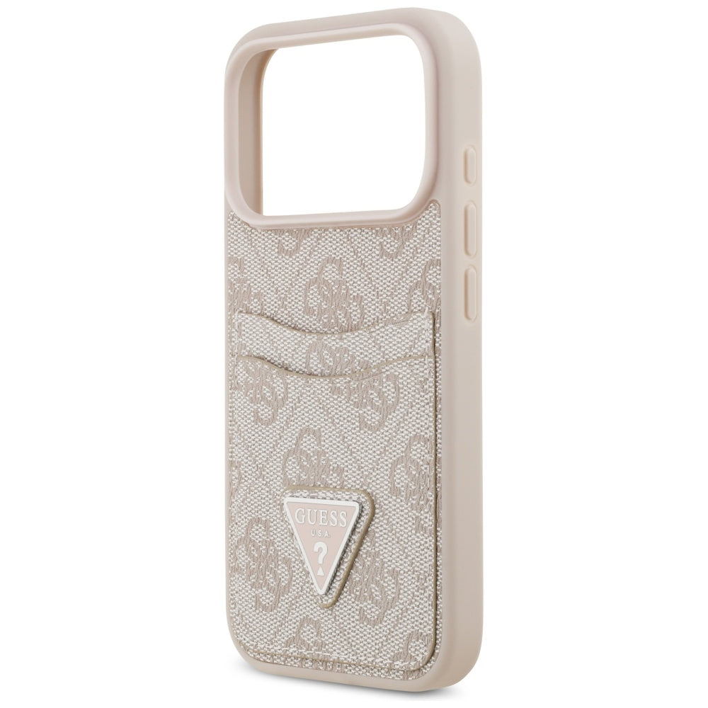 Case for Apple iPhone 17 Pro, Guess, 4G Double Card Triangle, Pink
