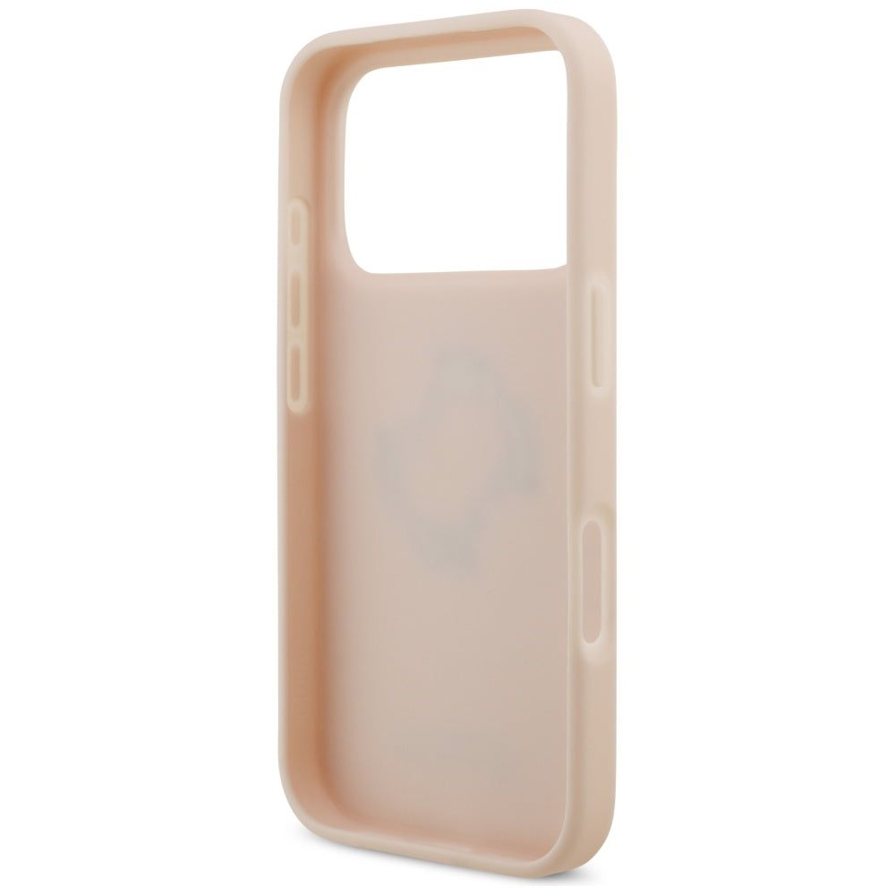 Case for Apple iPhone 17 Pro, Guess, 4G Grained Big and Classic Logo, Pink