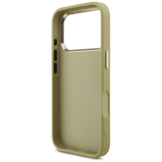 Puzdro pre Apple iPhone 17 Pro, Guess, Fixed Glitter Big 4G Metal Frame, Zlaté