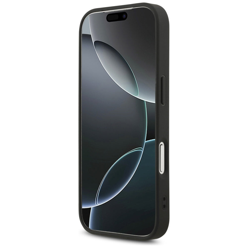 Puzdro pre Apple iPhone 17 Pro, Guess, Fixed Glitter Big 4G, Čierne