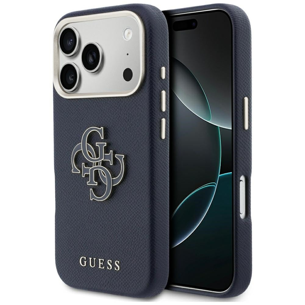 Puzdro pre Apple iPhone 17 Pro, Guess, Resin Logo, Modrá
