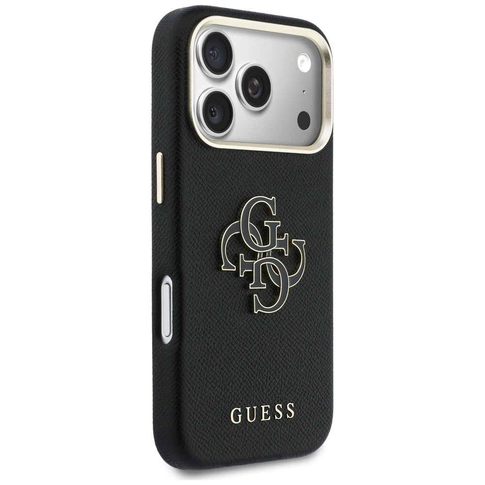 Puzdro pre Apple iPhone 17 Pro, Guess, Resin Logo, Čierne
