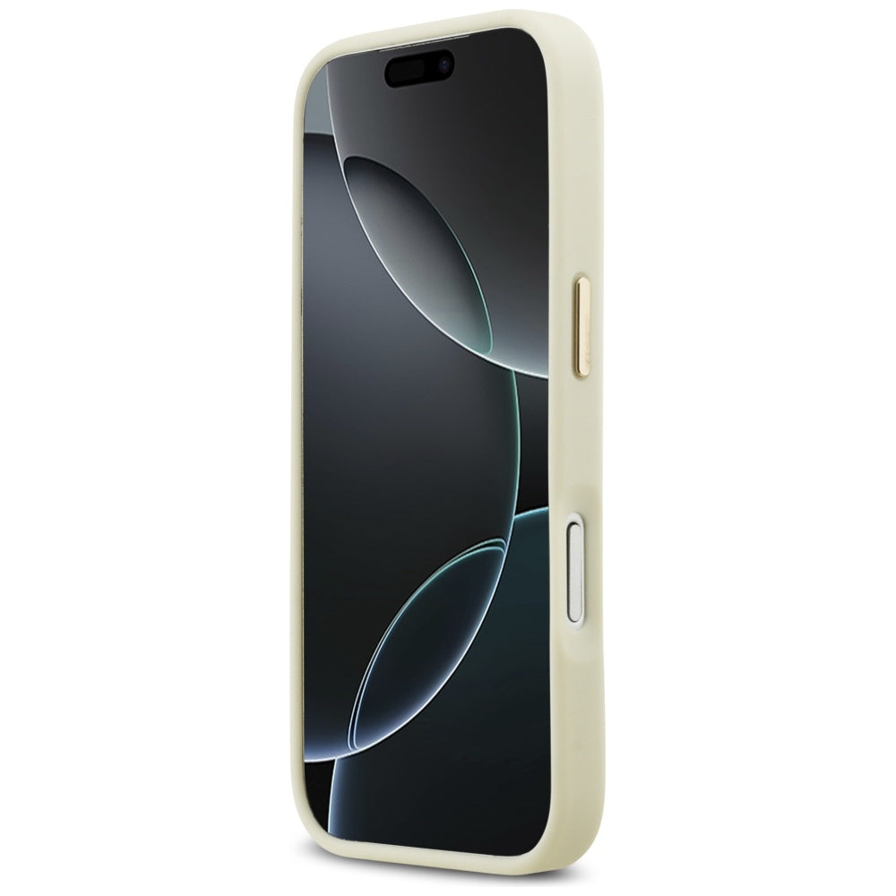 Puzdro pre Apple iPhone 17 Pro, Karl Lagerfeld, Script Logo, Béžová