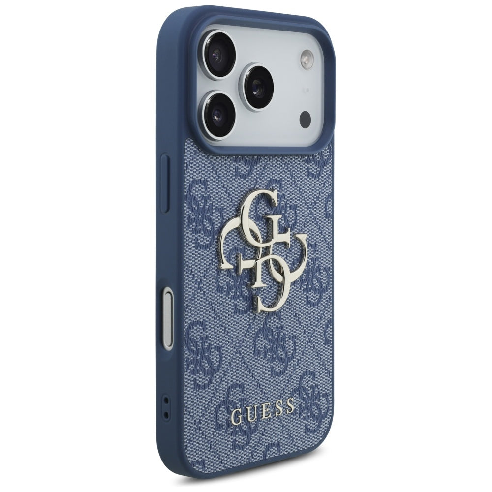 Case for Apple iPhone 17 Pro Max, Guess, 4G Big Logo, Blue