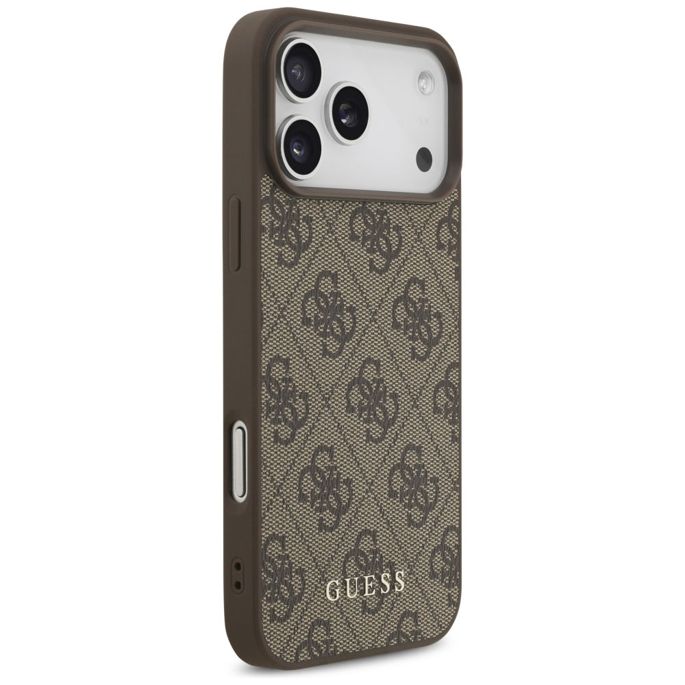 Puzdro pre Apple iPhone 17 Pro Max, Guess, 4G Classic, Hnedá