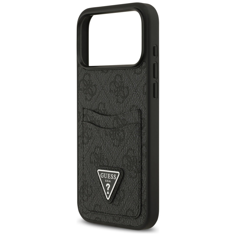 Puzdro pre Apple iPhone 17 Pro Max, Guess, 4G Double Card Triangle, Čierne