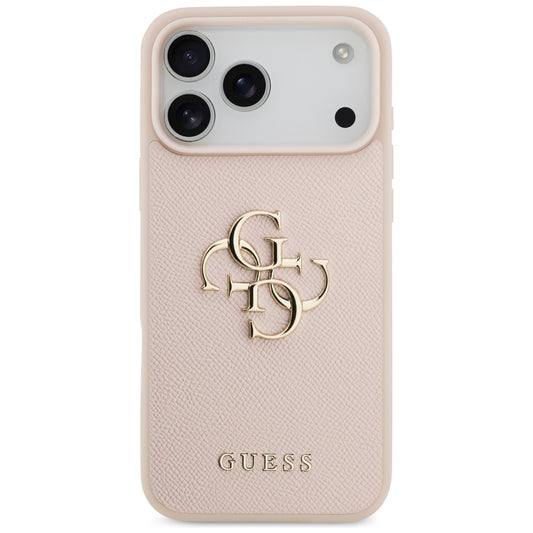 Puzdro pre Apple iPhone 17 Pro Max, Guess, 4G Grained Big and Classic Logo, Ružové