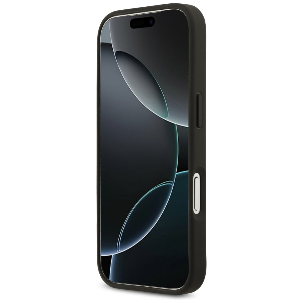 Puzdro pre Apple iPhone 17 Pro Max, Guess, 4G Grained Roses Big Logo, Čierne