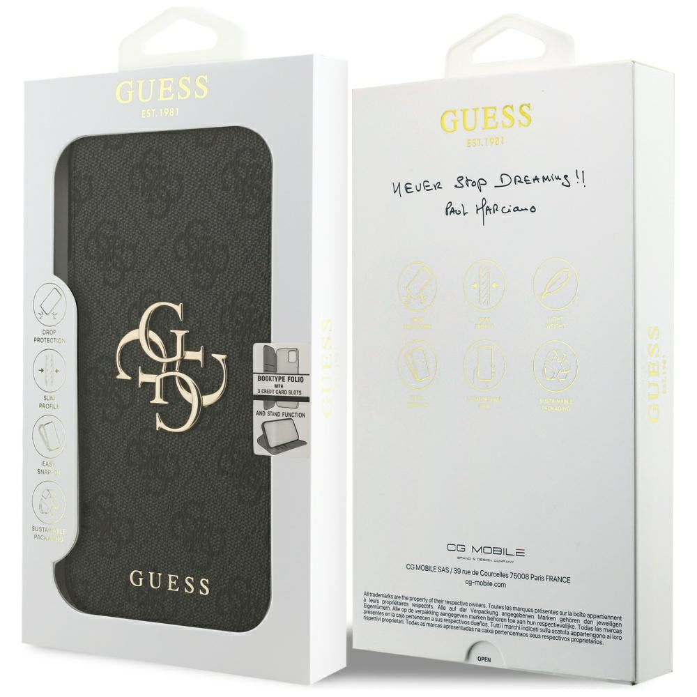 Puzdro pre Apple iPhone 17 Pro Max, Guess, 4G Metal Logo, Čierne