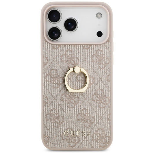 Puzdro pre Apple iPhone 17 Pro Max, Guess, 4G Ring Stand, Ružové